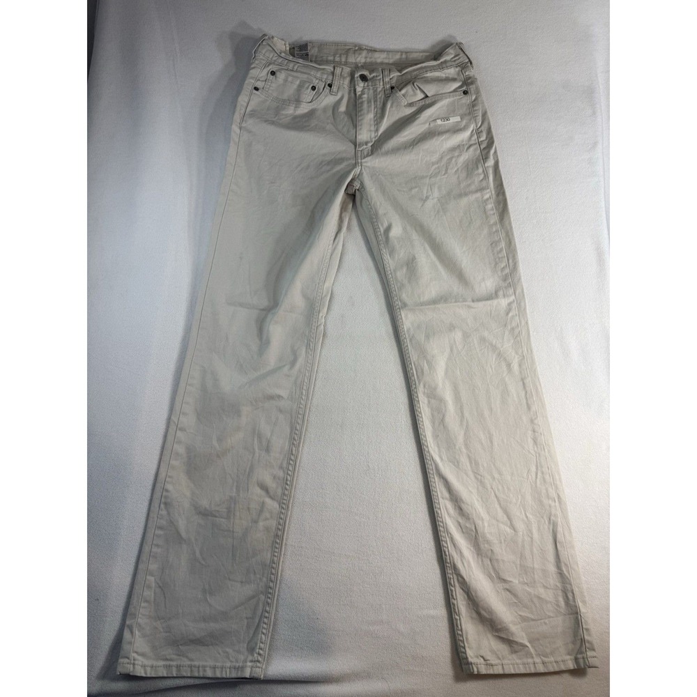 Levis 514 Straight Leg Jeans Men's 34x34 Medium Wash Beige Khaki Pants